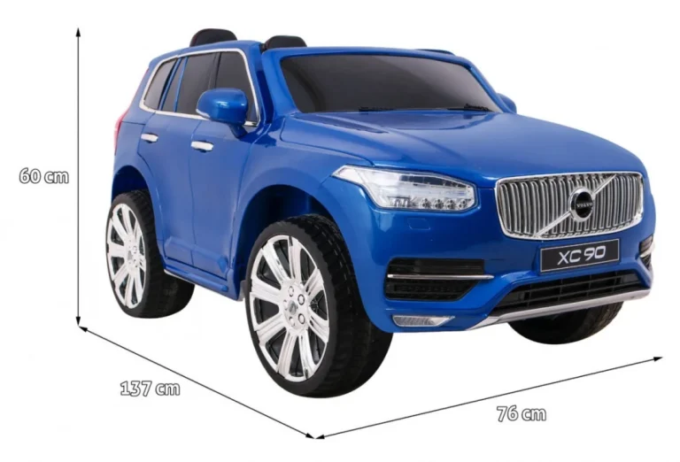 Volvo Xc90 Dječji Suv Na Baterije Plava Boja + Daljinski Upravljač + Nosač Prtljage 2