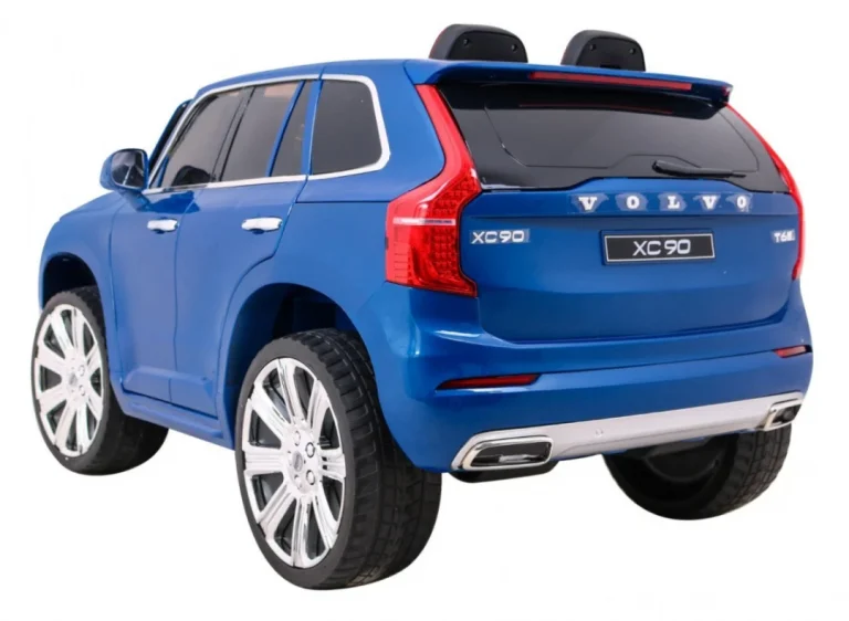 Volvo Xc90 Dječji Suv Na Baterije Plava Boja + Daljinski Upravljač + Nosač Prtljage 5