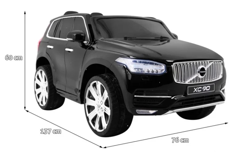 Volvo Xc90 Suv Na Baterije Za Djecu Crna Boja + Daljinski Upravljač + Prtljažnik 2