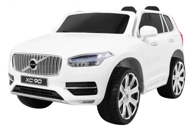 Volvo Xc90 Na Baterije Za Djecu Bijeli + Daljinski Upravljač + Nosač Za Prtljagu + Eva, Bijela 1