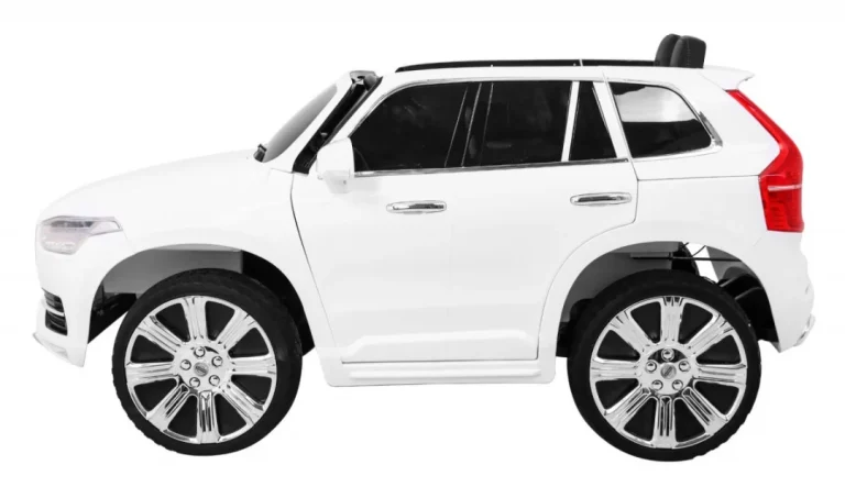 Volvo Xc90 Na Baterije Za Djecu Bijeli + Daljinski Upravljač + Nosač Za Prtljagu + Eva, Bijela 4
