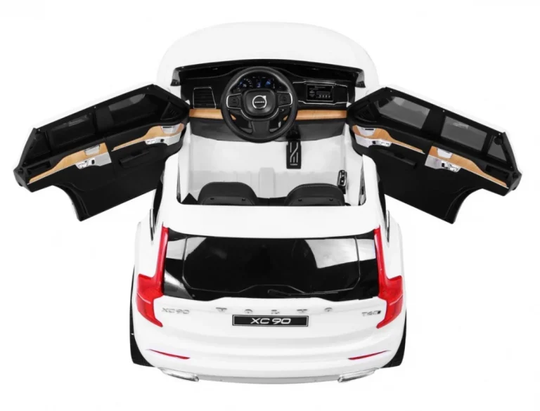 Volvo Xc90 Na Baterije Za Djecu Bijeli + Daljinski Upravljač + Nosač Za Prtljagu + Eva, Bijela 7
