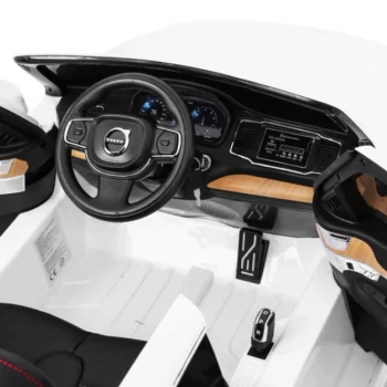 Volvo Xc90 Na Baterije Za Djecu Bijeli + Daljinski Upravljač + Nosač Za Prtljagu + Eva, Bijela 9