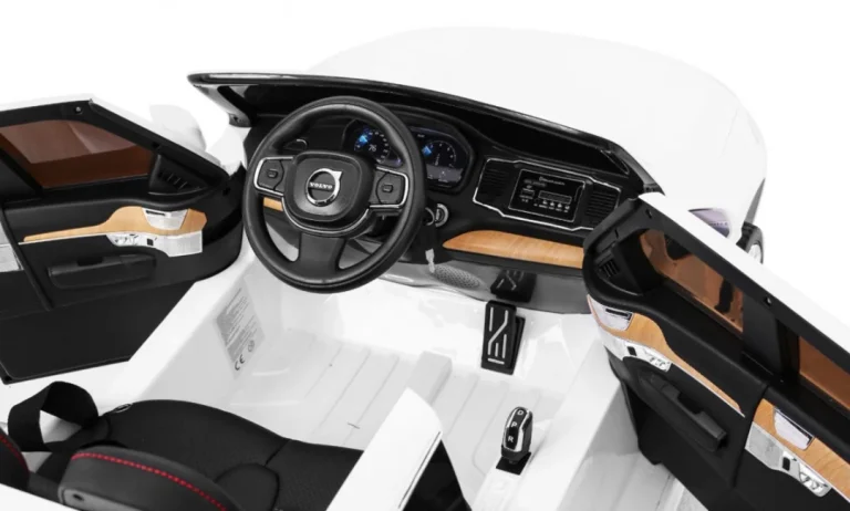 Volvo Xc90 Na Baterije Za Djecu Bijeli + Daljinski Upravljač + Nosač Za Prtljagu + Eva, Bijela 9