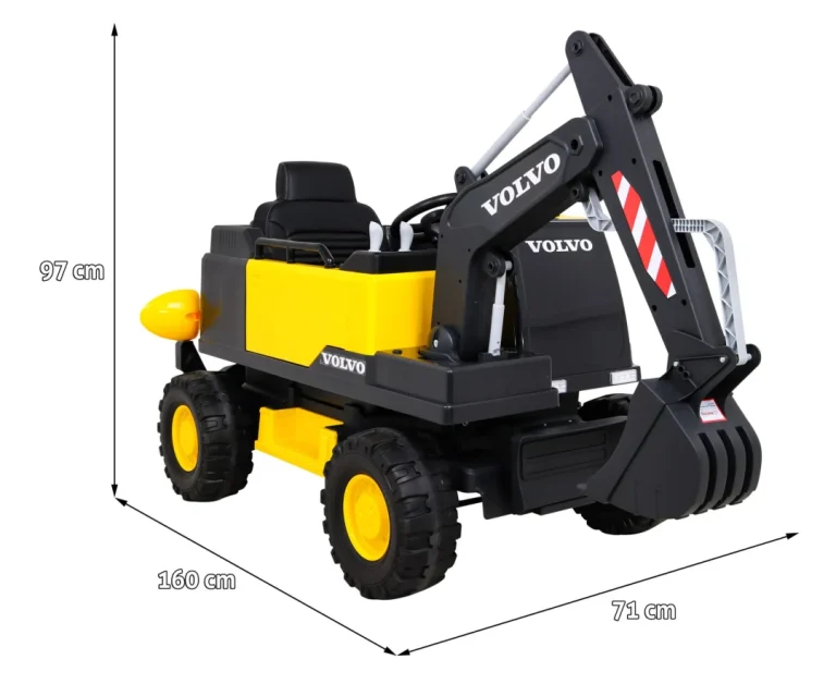 Volvo Bager Na Akumulator žuti + 2 Bazena I 150 Lopti 2
