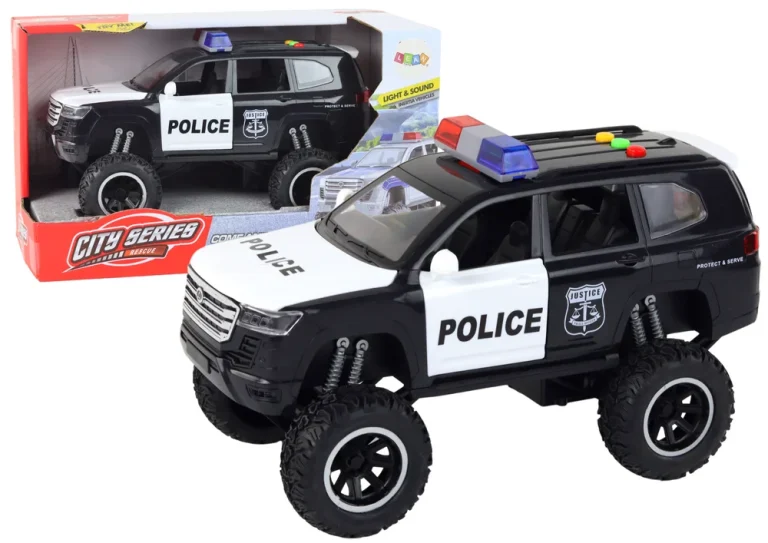Vožnja Offroad Raptor Policija Crno Otvaranje Vrata Zvučno Svjetlo 1