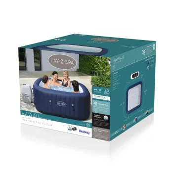Vrtna Hidromasažna Kada Hawaii Lay Z Spa Airjet Bestway Za 6 Osoba + Filter + Navlaka + Chemconnect 8