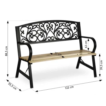 Vrtna Klupa S Naslonom 122 X 88,5 X 55,5 Cm Ivy Sofa 10