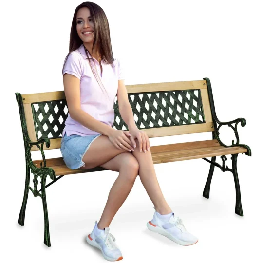 Vrtna Klupa S Naslonom 124 X 74 X 43 Cm Sofa Fusio 1