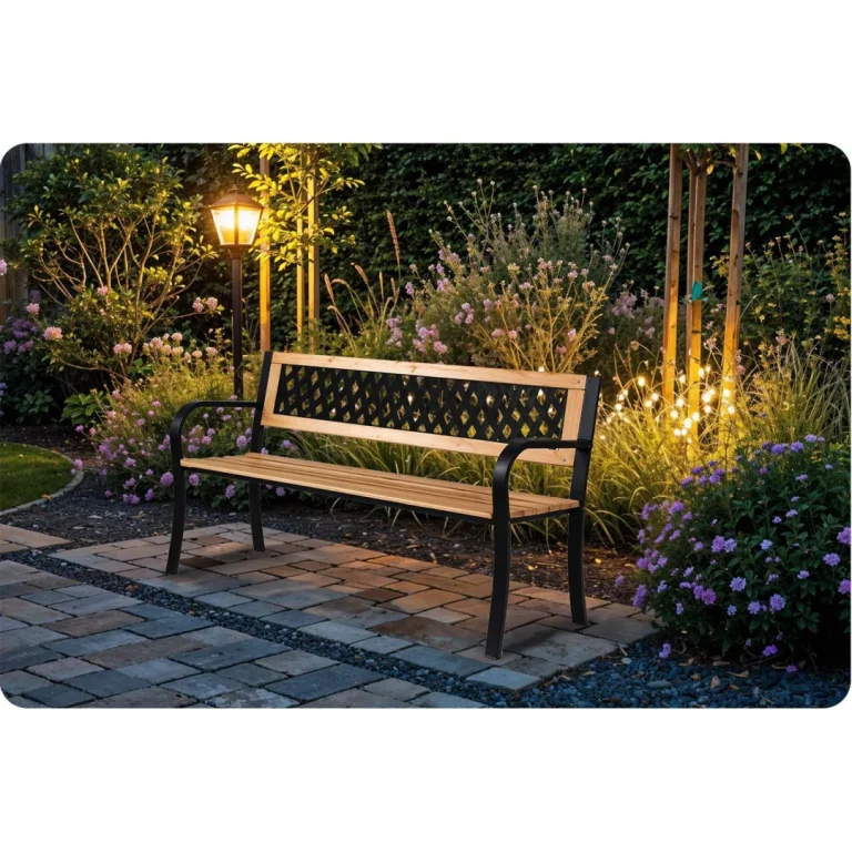 Vrtna Klupa S Naslonom 125 X 77 X 49 Cm Elion Sofa 4