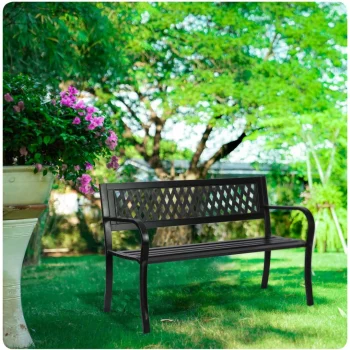 Vrtna Klupa S Naslonom 125 X 77 X 49 Cm Sofa Clover 2