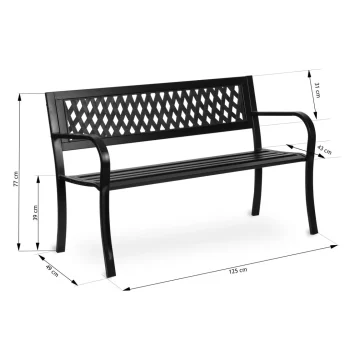 Vrtna Klupa S Naslonom 125 X 77 X 49 Cm Sofa Clover 7