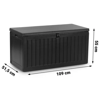 Vrtna Kutija 109 × 51 × 55 Cm 270 L Crna 10