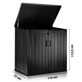 Vrtna Kutija 116 × 112,5 × 71 Cm 775 L Crna 16