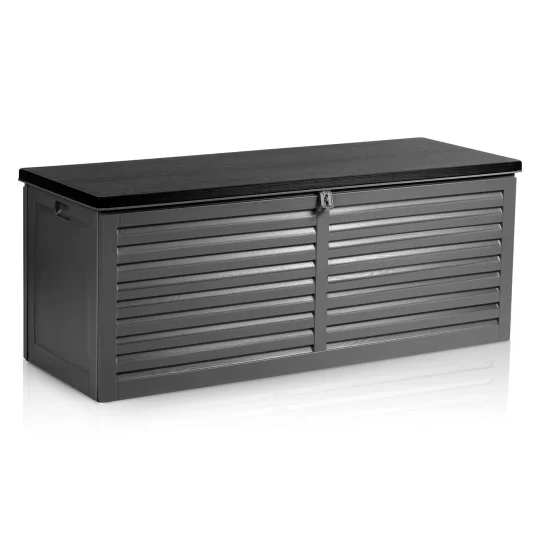 Vrtna Kutija 143 × 57 × 53,5 Cm 390 L Crno Siva 1