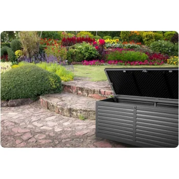 Vrtna Kutija 143 × 57 × 53,5 Cm 390 L Crno Siva 11