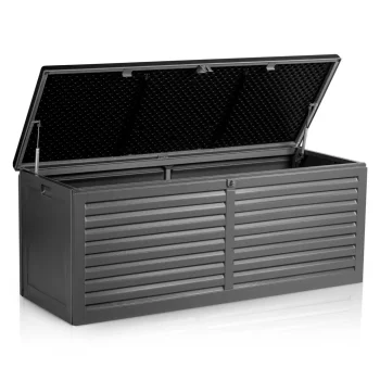Vrtna Kutija 143 × 57 × 53,5 Cm 390 L Crno Siva 2