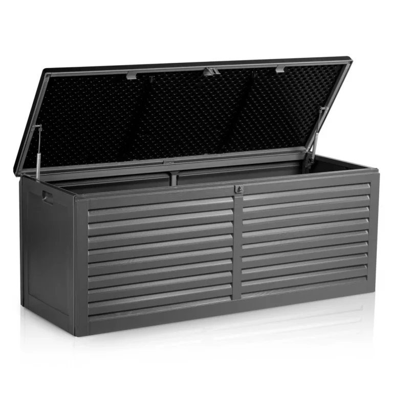 Vrtna Kutija 143 × 57 × 53,5 Cm 390 L Crno Siva 2