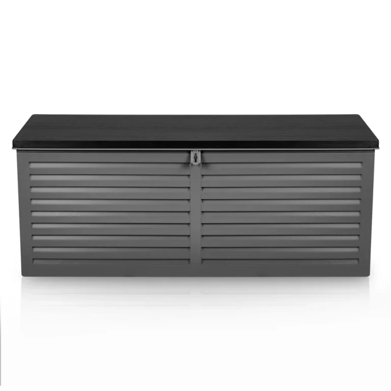 Vrtna Kutija 143 × 57 × 53,5 Cm 390 L Crno Siva 3