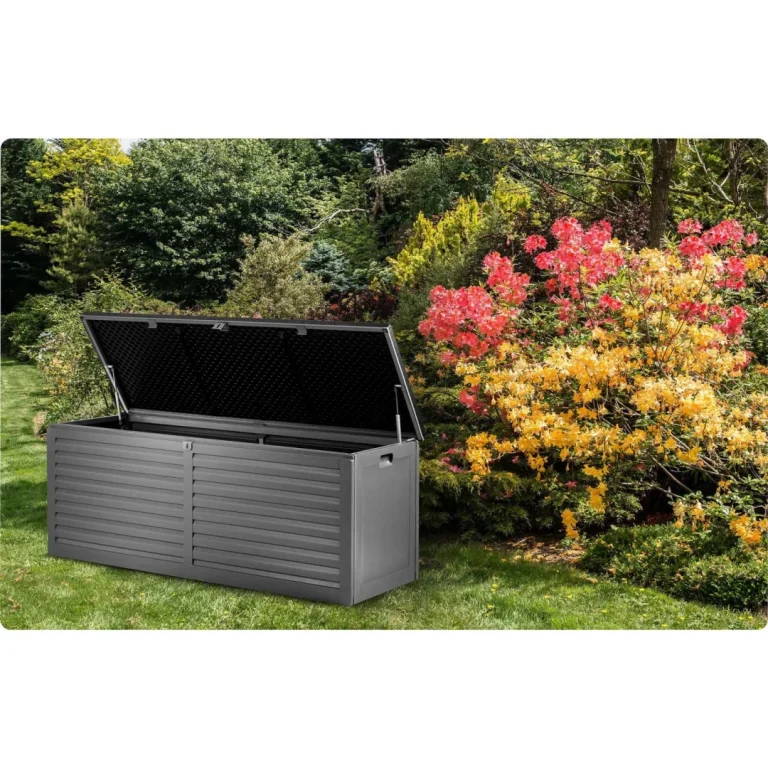 Vrtna Kutija 143 × 57 × 53,5 Cm 390 L Crno Siva 7