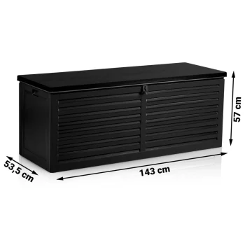 Vrtna Kutija 143,5 × 57 × 53,5 Cm 390 L Crna 14