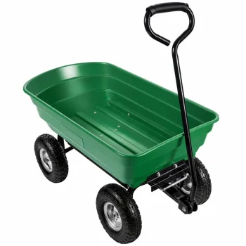 Vrtna Transportna Kolica, Odvojiva Nagibna Pladanj, Zelena, 120 Kg 2