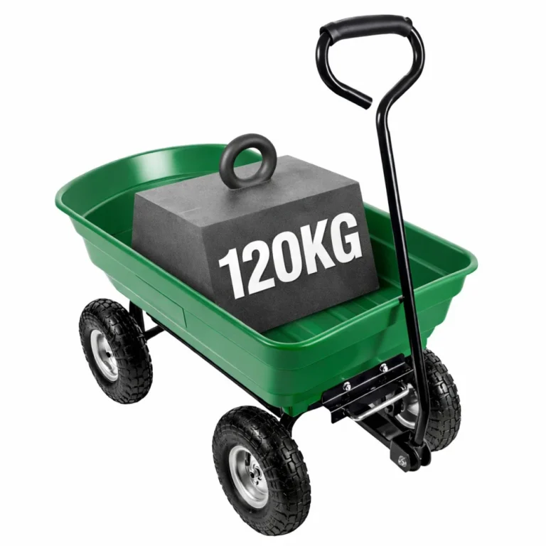 Vrtna Transportna Kolica, Odvojiva Nagibna Pladanj, Zelena, 120 Kg 5