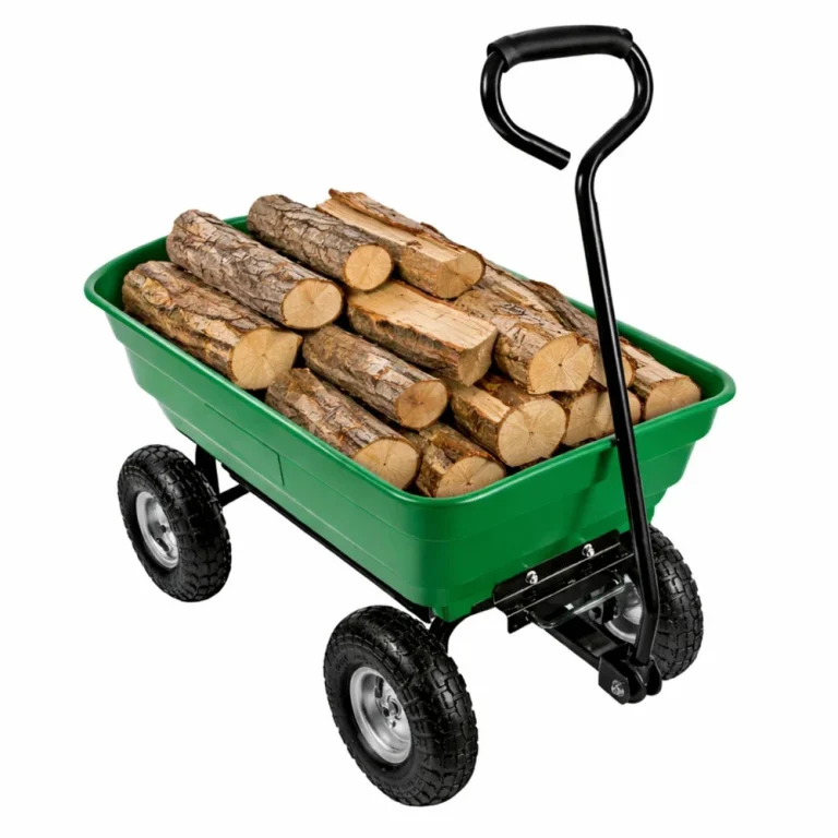 Vrtna Transportna Kolica, Odvojiva Nagibna Pladanj, Zelena, 120 Kg 8