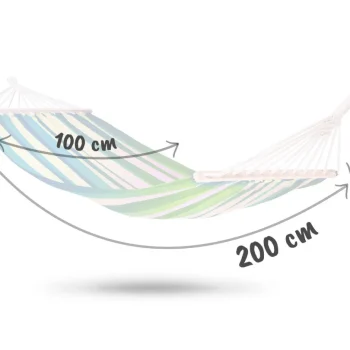 Vrtna Viseća Mreža 200 X 100 Cm Bahama Single, Za 1 Osobu 6
