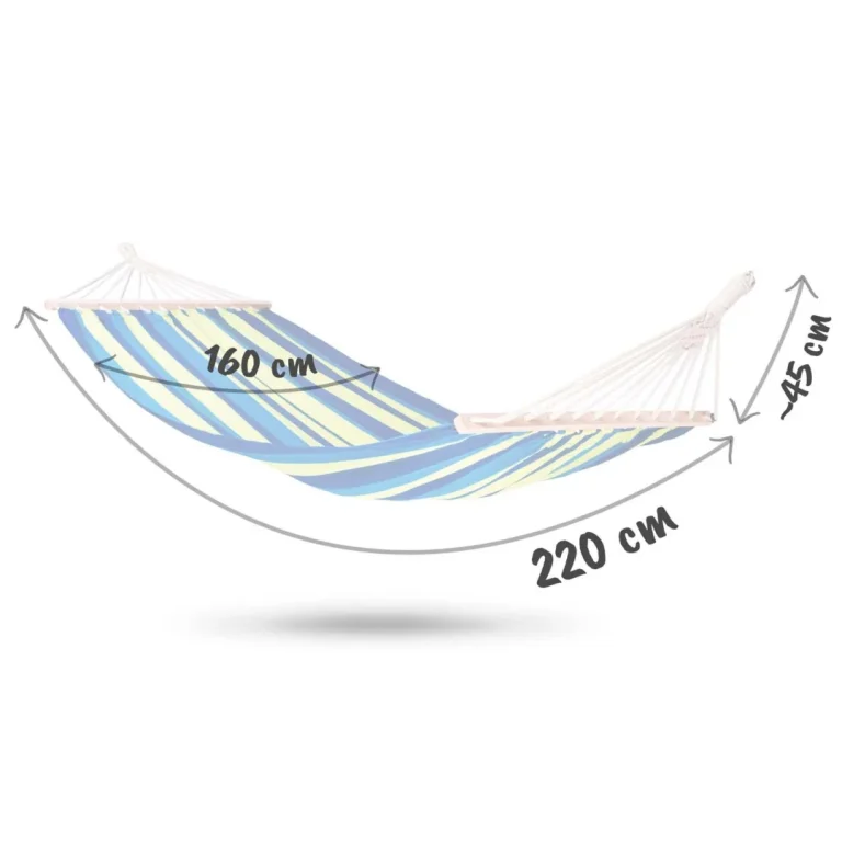 Vrtna Viseća Mreža 220 X 160 Cm Bahama Double, Za 2 Osobe, Plava 7