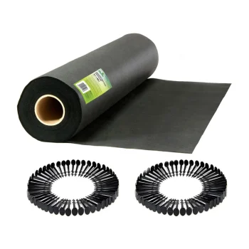 Vrtni Agrotekstil 1 M X 50 M + 50 Plonos Iglica Crni 4