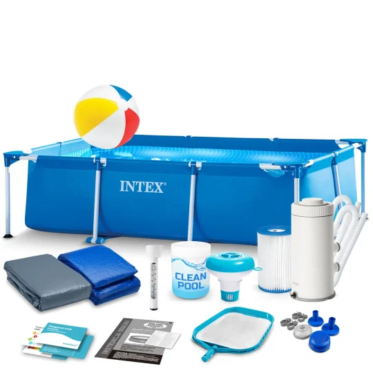 Vrtni Bazen S Okvirom 260 X 160 X 65 Cm 15 U 1 Intex 28271, Plava 1