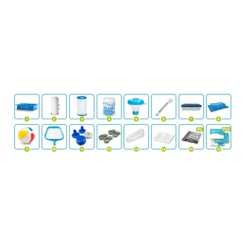 Vrtni Bazen S Okvirom 260 X 160 X 65 Cm 15 U 1 Intex 28271, Plava 7