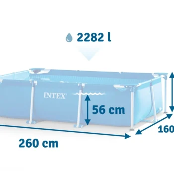 Vrtni Bazen S Okvirom 260 X 160 X 65 Cm 2 U 1 Intex 28271 3