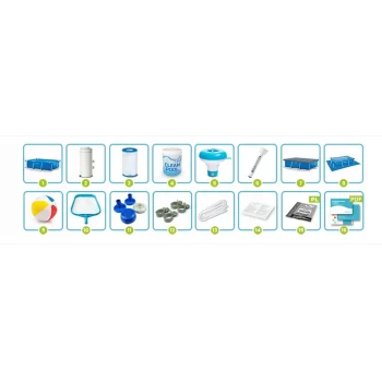 Vrtni Bazen S Okvirom 300 X 200 X 75 Cm 15 U 1 Intex 28272, Plava, Var. 28272 15w1set 7
