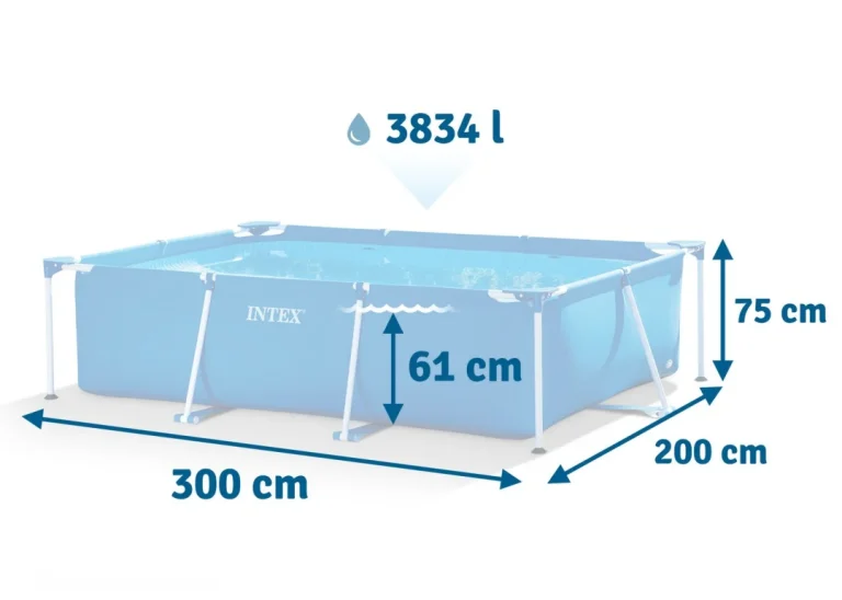 Vrtni Bazen S Okvirom 300 X 200 X 75 Cm 2 U 1 Intex 28272 4
