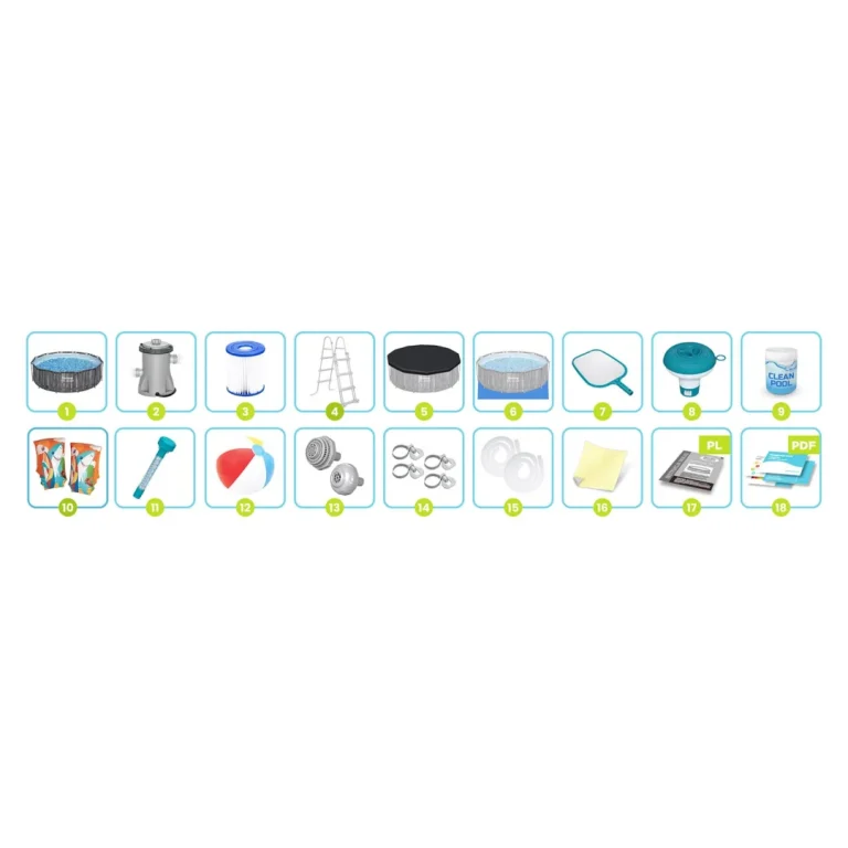 Vrtni Bazen S Okvirom 366 X 100 Cm 18 U 1 Bestway 5614x + Stroj Za Mjehuriće Besplatno 15