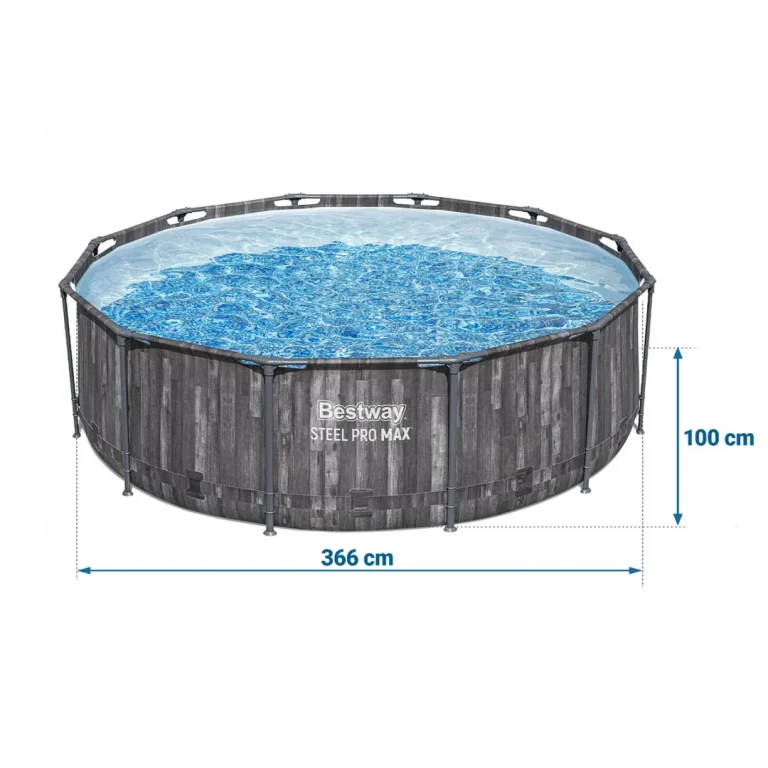 Vrtni Bazen S Okvirom 366 X 100 Cm 18 U 1 Bestway 5614x + Stroj Za Mjehuriće Besplatno 9