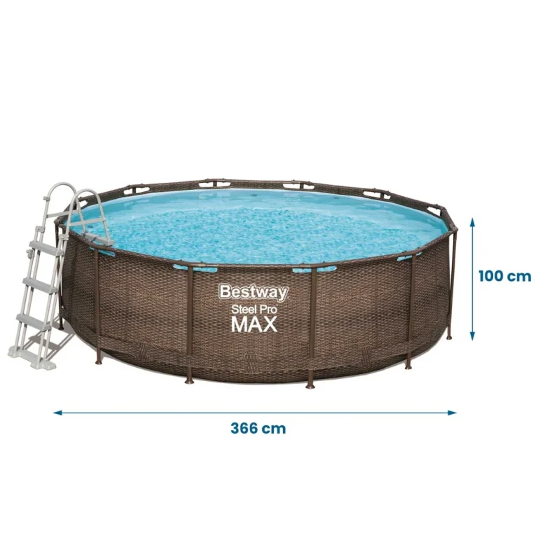 Vrtni Bazen S Okvirom 366 X 100 Cm 18 U 1 Bestway 56709, Siva, Var. 56709 17w1b 5