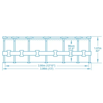 Vrtni Bazen S Okvirom 396 X 107 Cm 13 U 1 Bestway 5614v 8