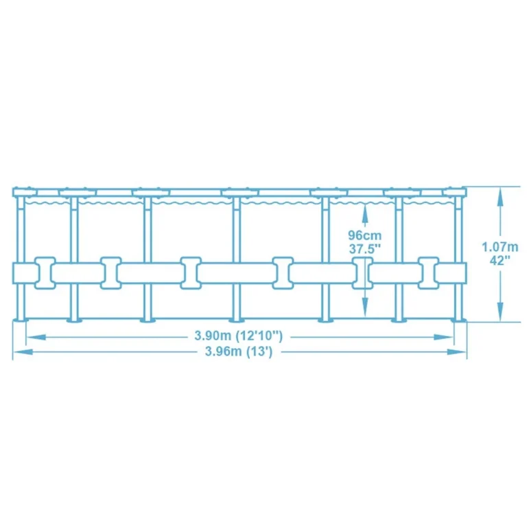 Vrtni Bazen S Okvirom 396 X 107 Cm 13 U 1 Bestway 5614v 8