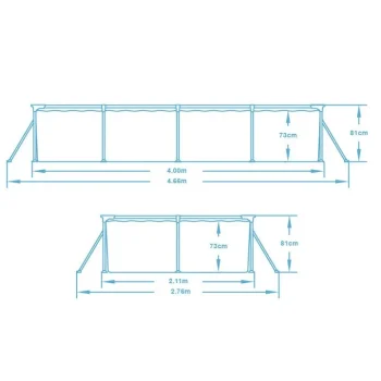 Vrtni Bazen S Okvirom 400 X 211 X 81 Cm 15 U 1 Bestway 56405 5