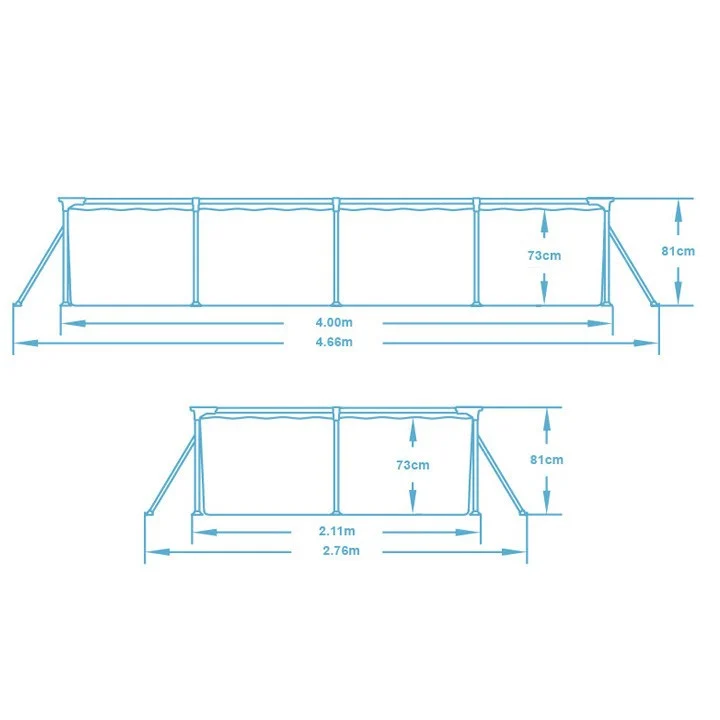 Vrtni Bazen S Okvirom 400 X 211 X 81 Cm 15 U 1 Bestway 56405 5