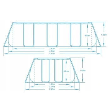 Vrtni Bazen S Okvirom 404 X 201 X 100 Cm 18 U 1 Bestway 56441 9
