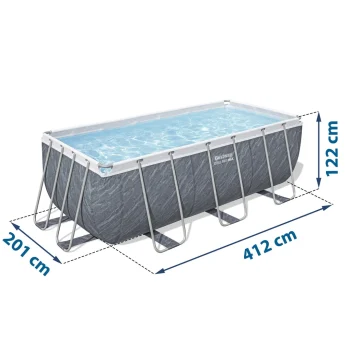 Vrtni Bazen S Okvirom 412 X 201 X 122 Cm 17 U 1 Bestway 56722, Plava 9