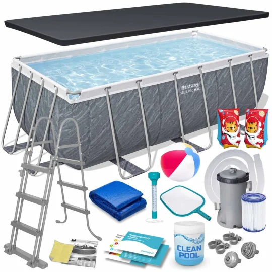 Vrtni Bazen S Okvirom 412 X 201 X 122 Cm 17 U 1 Bestway 56722, Siva 1