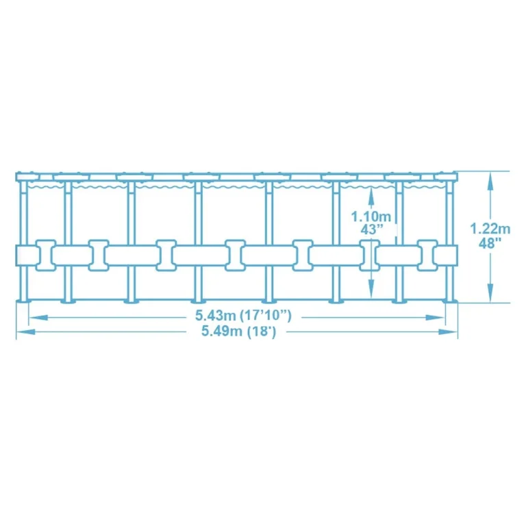 Vrtni Bazen S Okvirom 549 X 122 Cm 11 U 1 Bestway 5618y 7