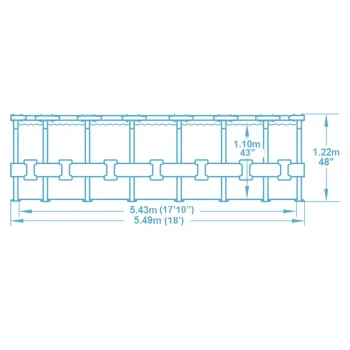 Vrtni Bazen S Okvirom 549 X 122 Cm 18 U 1 Bestway 5618y 5