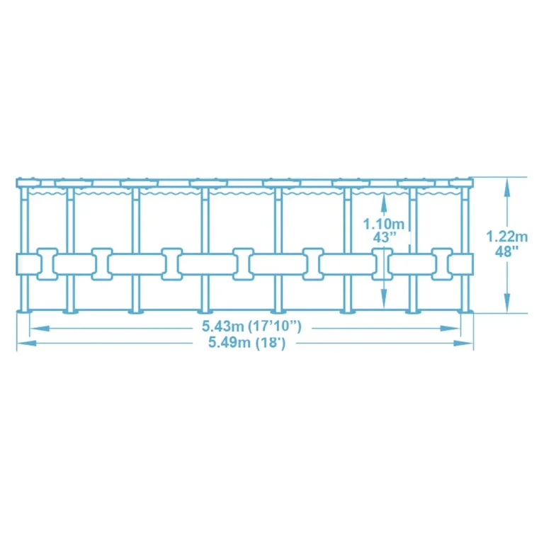 Vrtni Bazen S Okvirom 549 X 122 Cm 18 U 1 Bestway 5618y 5