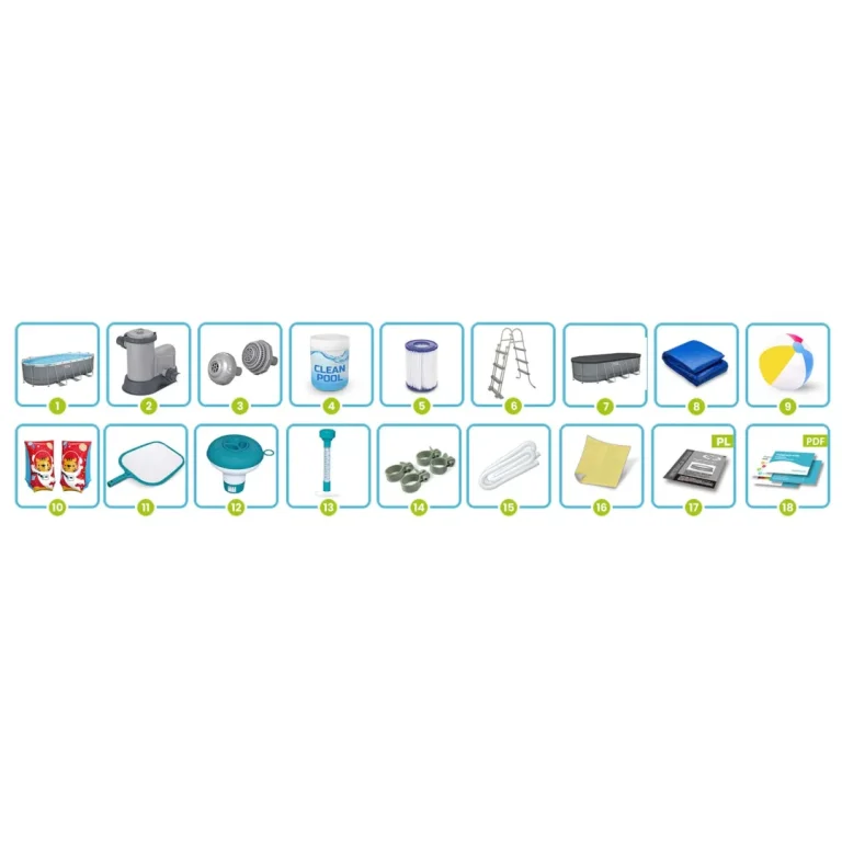 Vrtni Bazen S Okvirom 549 X 274 X 122 Cm 17 U 1 Bestway 56710, Plava 17